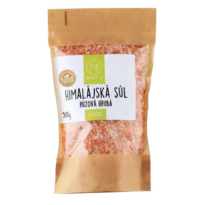 NATU Sůl himalájská růžová hrubá 500 g